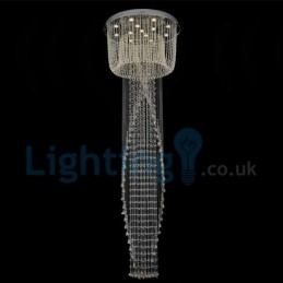 Moderní moderní lustr Závěsné svítidlo pro zapuštěnou montáž Crystal Rain Drop Light