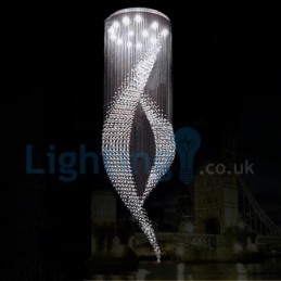 Moderní moderní lustr Závěsné svítidlo pro zapuštěnou montáž Crystal Rain Drop Light