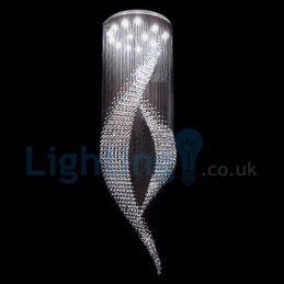 Moderní moderní lustr Závěsné svítidlo pro zapuštěnou montáž Crystal Rain Drop Light