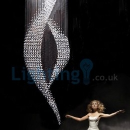 Moderní moderní lustr Závěsné svítidlo pro zapuštěnou montáž Crystal Rain Drop Light