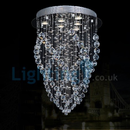 Moderní moderní lustr Závěsné svítidlo pro zapuštěnou montáž Crystal Rain Drop Light Moderní moderní lustr Závěsné svítidlo pro zapuštěnou montáž Crystal Rain Drop Light