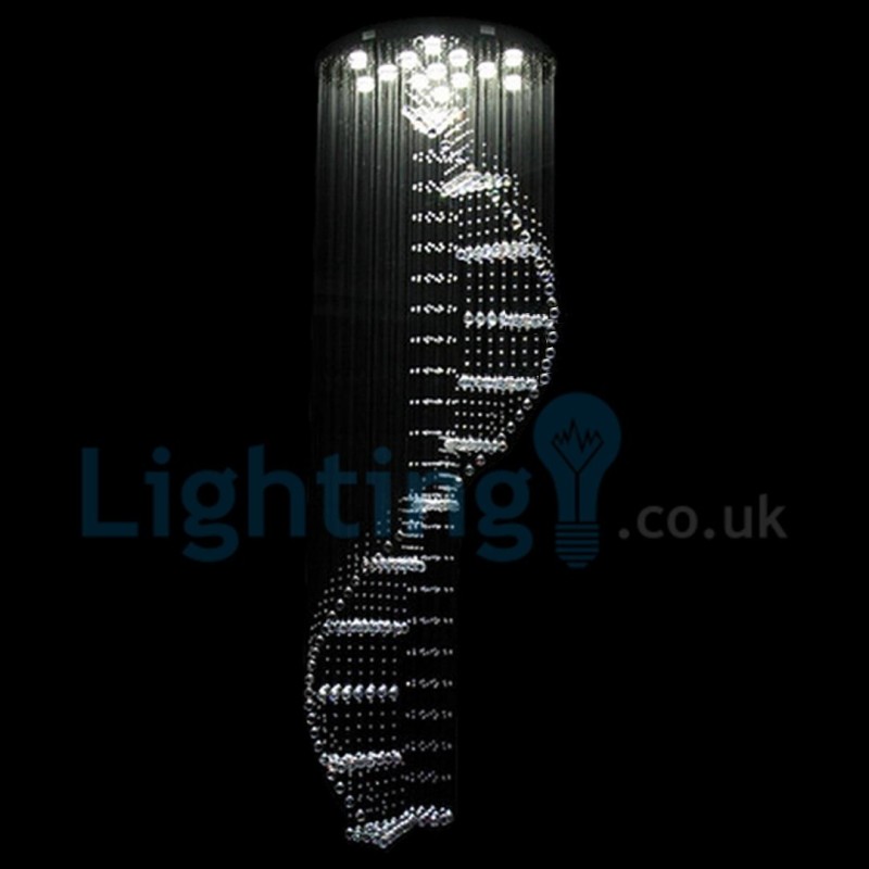 Moderní moderní lustr Závěsné svítidlo pro zapuštěnou montáž Crystal Rain Drop Light