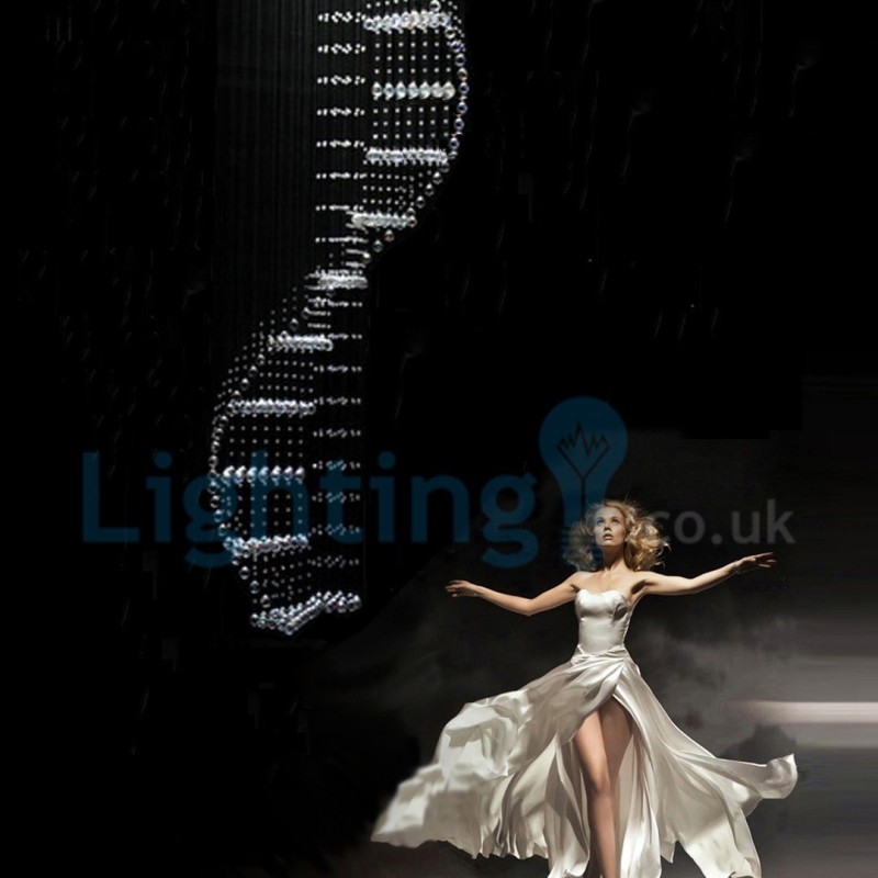 Moderní moderní lustr Závěsné svítidlo pro zapuštěnou montáž Crystal Rain Drop Light