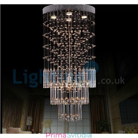 Moderní moderní lustr Závěsné svítidlo pro zapuštěnou montáž Crystal Rain Drop Light Moderní moderní lustr Závěsné svítidlo pro zapuštěnou montáž Crystal Rain Drop Light