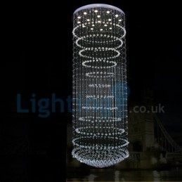 Moderní moderní lustr Závěsné svítidlo pro zapuštěnou montáž Crystal Rain Drop Light