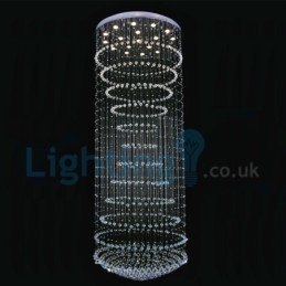Moderní moderní lustr Závěsné svítidlo pro zapuštěnou montáž Crystal Rain Drop Light