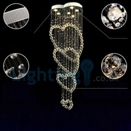 Moderní moderní lustr Závěsné svítidlo pro zapuštěnou montáž Crystal Rain Drop Light