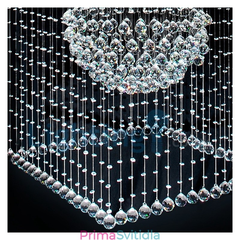 Moderní moderní lustr Závěsné svítidlo pro zapuštěnou montáž Crystal Rain Drop Light