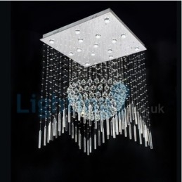 Moderní moderní lustr Závěsné svítidlo pro zapuštěnou montáž Crystal Rain Drop Light