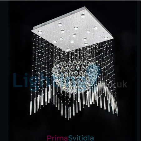 Moderní moderní lustr Závěsné svítidlo pro zapuštěnou montáž Crystal Rain Drop Light Moderní moderní lustr Závěsné svítidlo pro zapuštěnou montáž Crystal Rain Drop Light