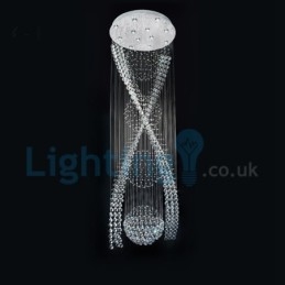 Moderní moderní lustr Závěsné svítidlo pro zapuštěnou montáž Crystal Rain Drop Light