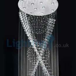Moderní moderní lustr Závěsné svítidlo pro zapuštěnou montáž Crystal Rain Drop Light