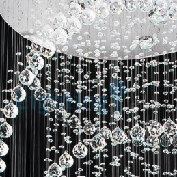 Moderní moderní lustr Závěsné svítidlo pro zapuštěnou montáž Crystal Rain Drop Light