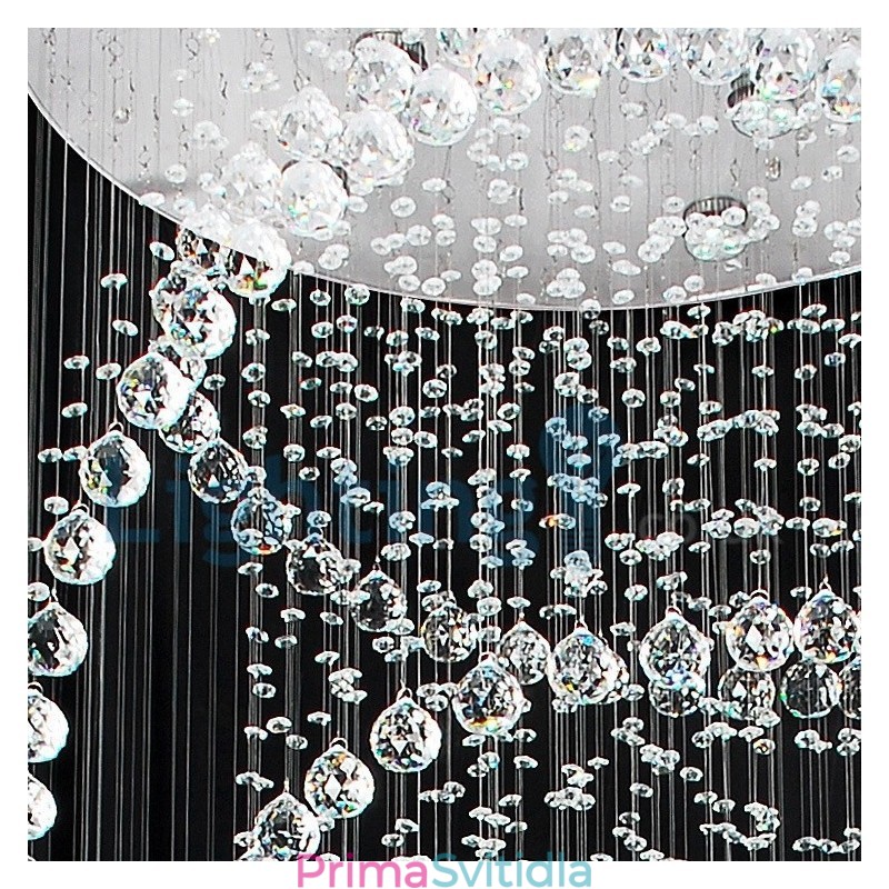 Moderní moderní lustr Závěsné svítidlo pro zapuštěnou montáž Crystal Rain Drop Light