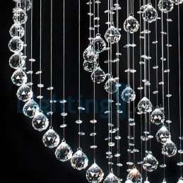 Moderní moderní lustr Závěsné svítidlo pro zapuštěnou montáž Crystal Rain Drop Light