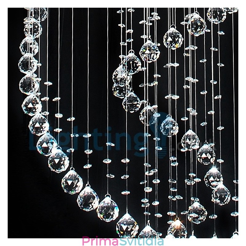 Moderní moderní lustr Závěsné svítidlo pro zapuštěnou montáž Crystal Rain Drop Light