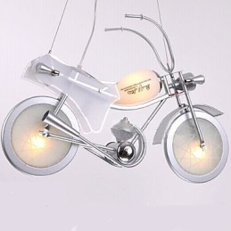 Lampa na motorku Kreslené osvětlení Chlapecká lampa Dětské lampy