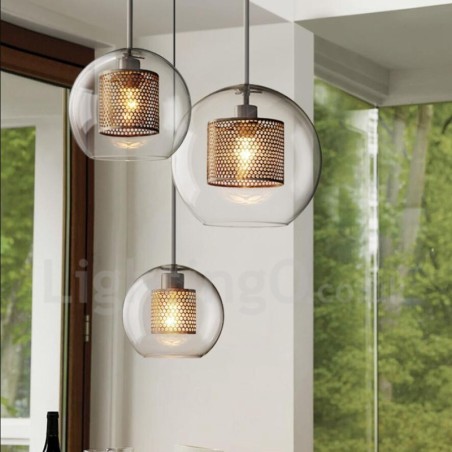 Moderní minimalistická dekorace v severském stylu Kavárna Skleněná koule s jednou hlavou závěsné světlo Moderní minimalistická dekorace v severském stylu Kavárna Skleněná koule s jednou hlavou závěsné světlo