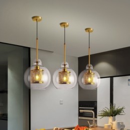 Moderní minimalistická dekorace v severském stylu Kavárna Skleněná koule s jednou hlavou závěsné světlo