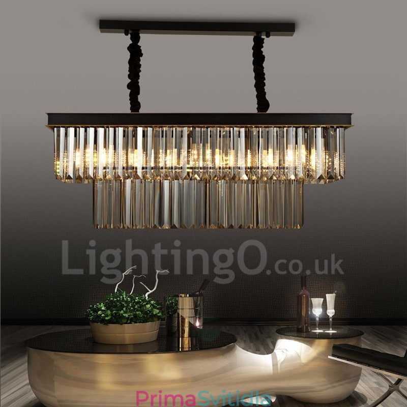 Retro Crystal Pendant Light Cafe Exibittion Hall
