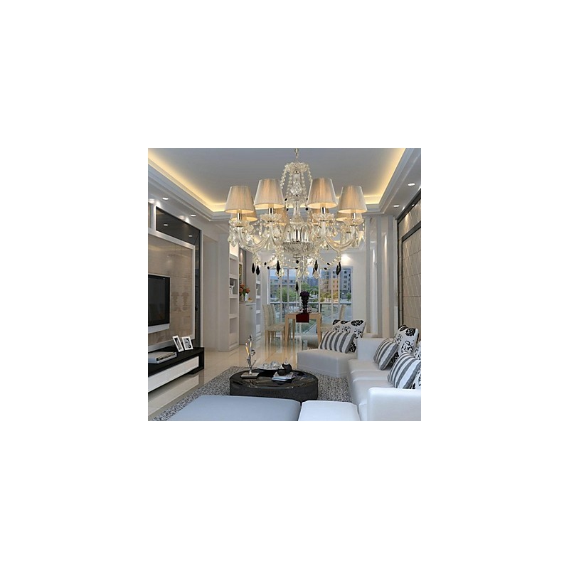 Lustr Crystal Luxury Modern 1 Tiers Living 6 Lights