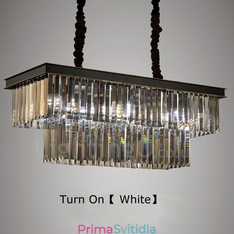 Retro Crystal Pendant Light Cafe Exibittion Hall