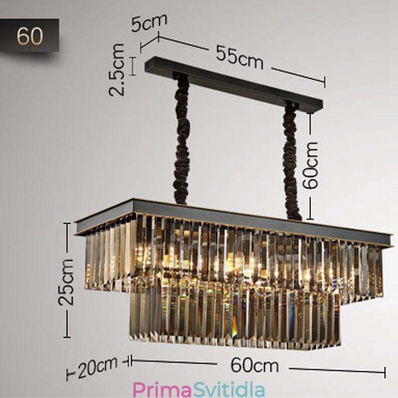 Retro Crystal Pendant Light Cafe Exibittion Hall