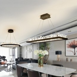 Nejnovější designové obdélníkové křišťálové závěsné svítidlo