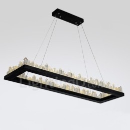 Nejnovější designové obdélníkové křišťálové závěsné svítidlo