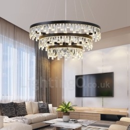 Moderní kruhový design křišťálové závěsné světlo