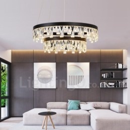 Moderní kruhový design křišťálové závěsné světlo