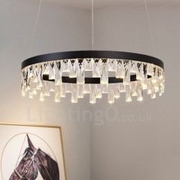 Moderní kruhový design křišťálové závěsné světlo