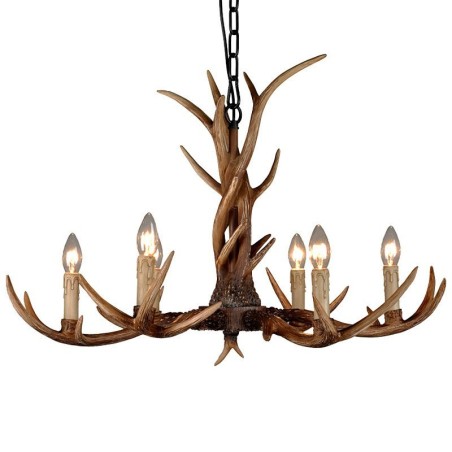 6 Lehký rustikální umělecký Retro Paroh Vintage Candle Lustr 6 Lehký rustikální umělecký Retro Paroh Vintage Candle Lustr