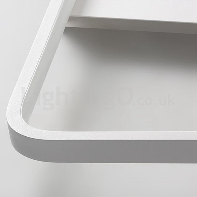 Moderní minimalistická ultratenká 5cm hliníková čtvercová zapuštěná stropní svítidla