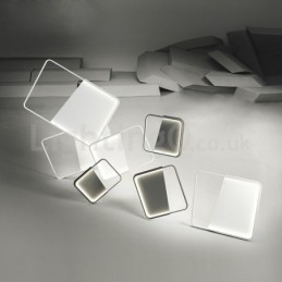 Moderní minimalistická ultratenká 5cm hliníková čtvercová zapuštěná stropní svítidla