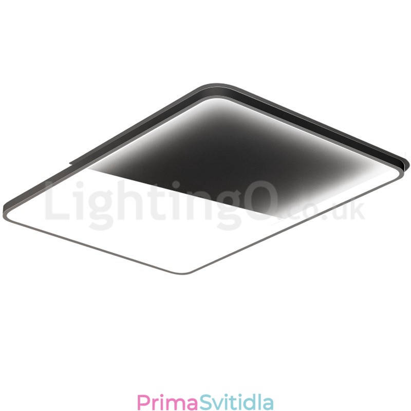 Moderní minimalistická ultratenká 5cm hliníková obdélníková zapuštěná stropní svítidla
