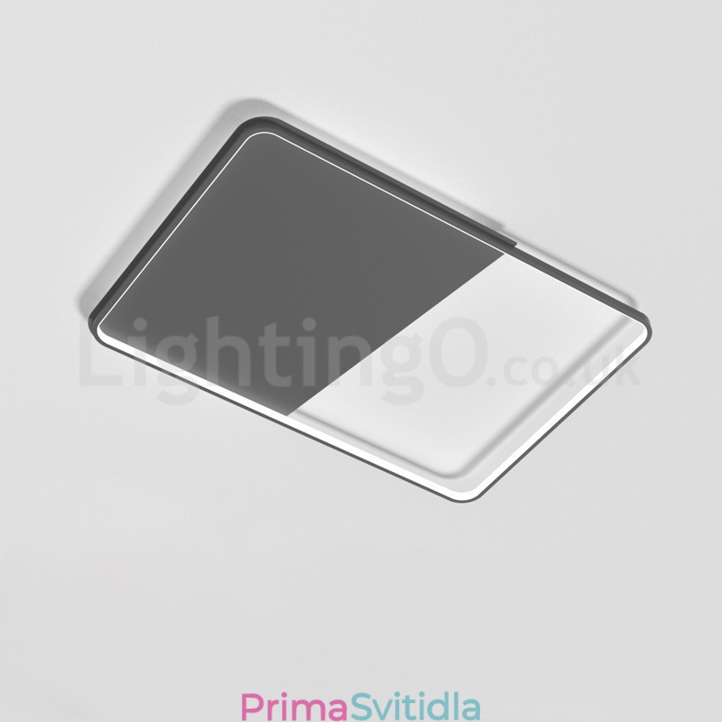 Moderní minimalistická ultratenká 5cm hliníková obdélníková zapuštěná stropní svítidla