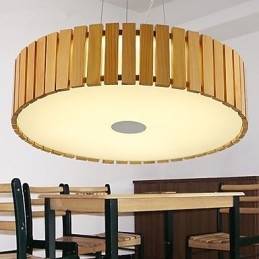 Lustr Mini Style Lucerna Dřevo Bambus