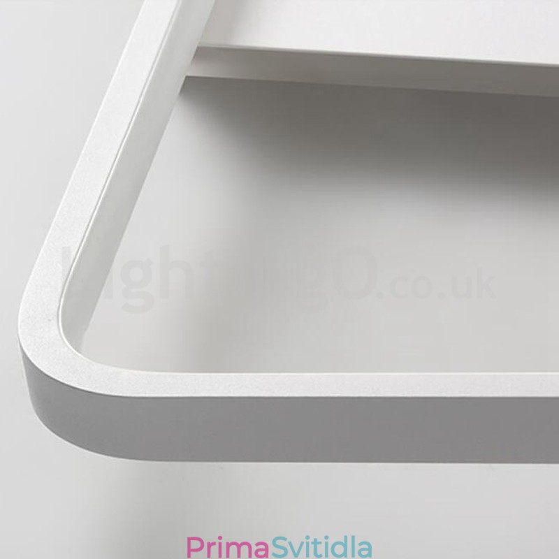 Moderní minimalistická ultratenká 5cm hliníková obdélníková zapuštěná stropní svítidla