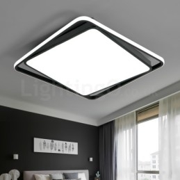 Moderní elegantní černo-bílá čtvercová zapuštěná stropní lampa