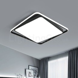 Moderní elegantní černo-bílá čtvercová zapuštěná stropní lampa