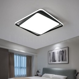 Moderní elegantní černo-bílá čtvercová zapuštěná stropní lampa