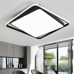 Moderní elegantní černo-bílá čtvercová zapuštěná stropní lampa