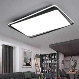 Moderní módní černá bílá obdélníková zapuštěná stropní lampa