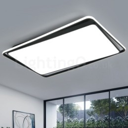 Moderní módní černá bílá obdélníková zapuštěná stropní lampa
