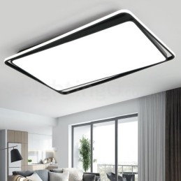 Moderní módní černá bílá obdélníková zapuštěná stropní lampa