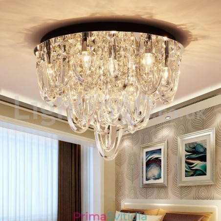Luxusní křišťálové zapuštěné stropní svítidlo Post Moderní lampa Luxusní křišťálové zapuštěné stropní svítidlo Post Moderní lampa