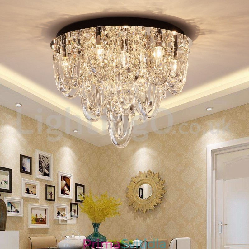 Luxusní křišťálové zapuštěné stropní svítidlo Post Moderní lampa