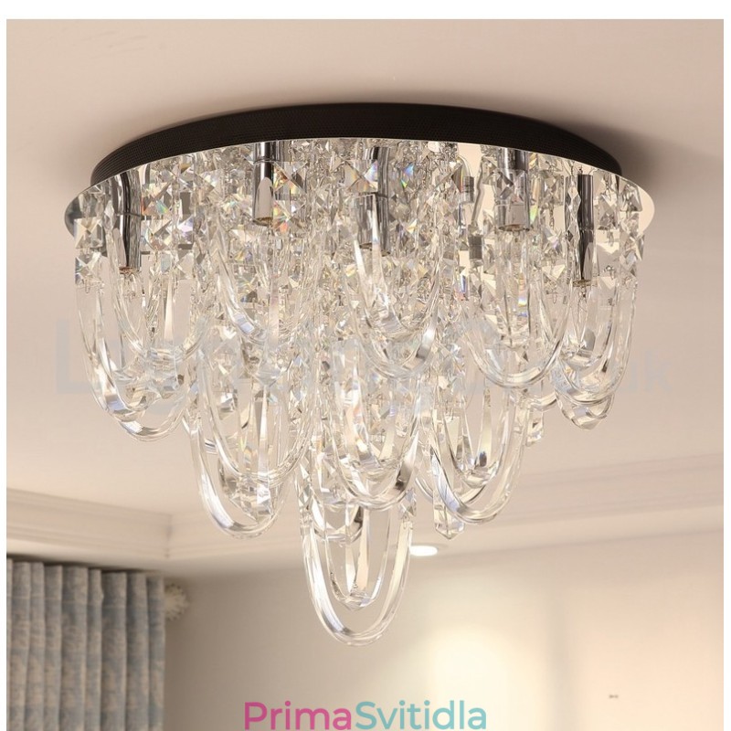 Luxusní křišťálové zapuštěné stropní svítidlo Post Moderní lampa