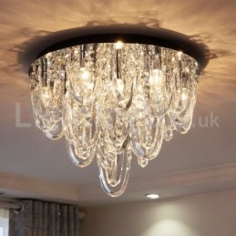 Luxusní křišťálové zapuštěné stropní svítidlo Post Moderní lampa
